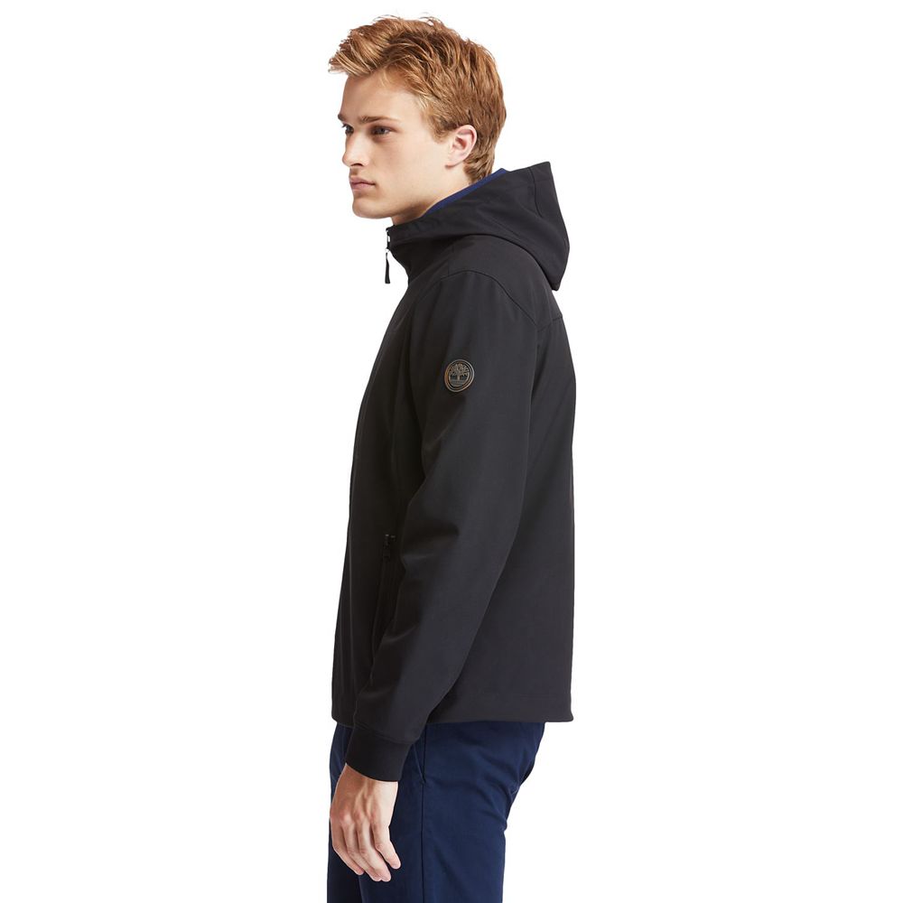 Timberland Mens Jackets Mt. Waumbeck Hooded Softshell - Black - India IB3624197